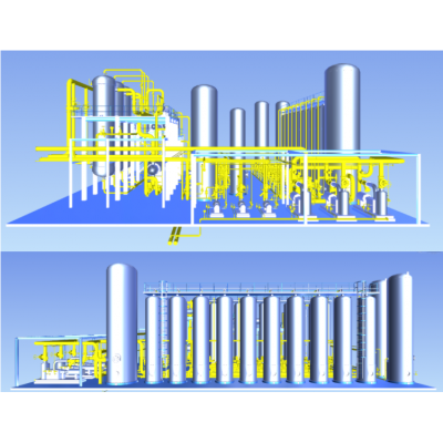 甲醇制氫裝置三維配管效果圖